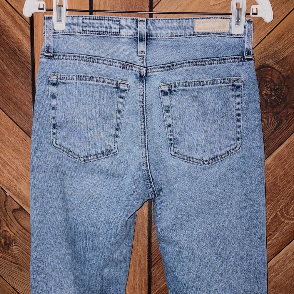Like New AG Isabelle High Rise Straight Crop Blue Jeans 26 - Picture 4 of 7